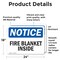 Signmission Fire Blanket Inside OSHA Notice Sign, Vinyl Decal, 24in W x 18in L, 2PK OS-2PACK-NS-D-1824-L-12552 - alternate 4